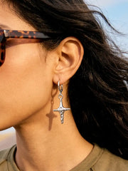 2 PAIRS MOON & STAR DROP EARRINGS SET