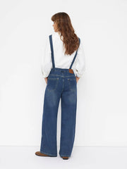 Cider Denim Low Rise Wide Leg Jumpsuit