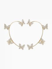 Butterfly Shaped Rhinestone Decor Ear Wrap