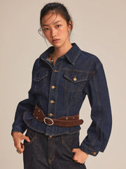 FAUX SUEDE OVAL BUCKLE BELT SET