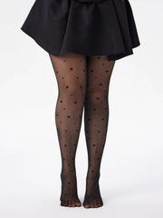 BOWKNOT & HEART TIGHTS CURVE & PLUS