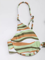 V-neck Camo Bikini Top