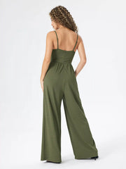 V-neck Cami Wide Leg Jumpsuit