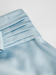Satin Strapless Bowknot Top