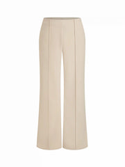 Low Rise Pleated Straight Leg Cropped Trousers