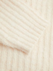Wool-blend Knit High Neck Long Sleeve Oversized Top