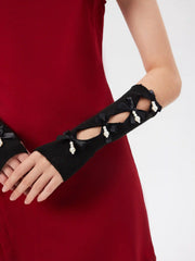 BOWKNOT & FAUX PEARL GLOVES