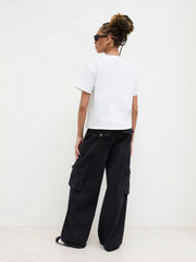 Cotton-blend Round Neckline Easy Tee