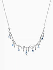 WATER DROP RHINESTONE PENDANT NECKLACE