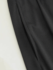 Solid V Neck Wide Leg Romper