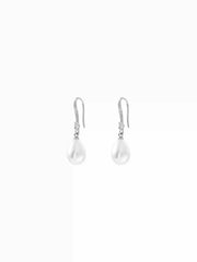 RHINESTONE & FAUX PEARL DROP EARRINGS