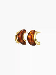 TORTOISESHELL STUD EARRINGS