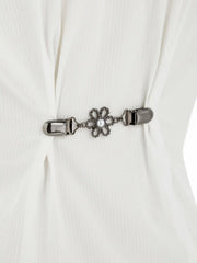 2PCS FLOWER SWEATER CLIP