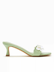 SEQUIN DECOR HEELED SANDALS