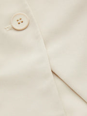 Square Neck Solid Button Vest