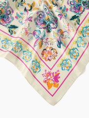 COLORFUL FLORAL SQUARE HEADSCARF