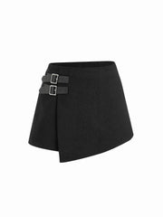Low Rise Belted Mini Skort