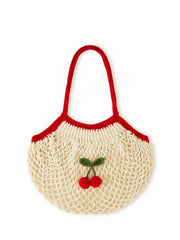 CHERRY KNITTED SHOULDER BAG