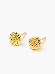 Metallic Rosette Stud Earrings