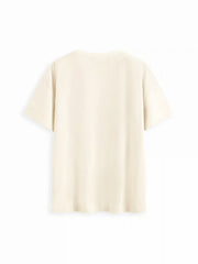 Cotton-blend Round Neckline Short Sleeve Oversized Longline Tee