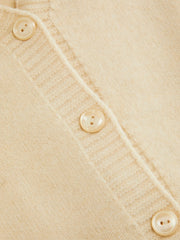 Knit Wool-blend V-neck Button Tie Back Cardigan