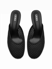 WOVEN MULE HEEL