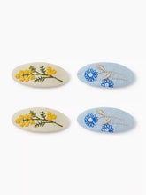 4PCS FLORAL EMBROIDERED HAIR CLIP SET