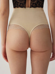 High Rise Seamless Lace Trim Leggings