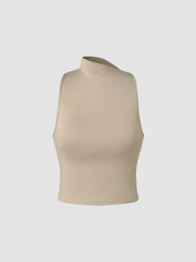 Solid Asymmetrical Crop Top