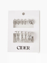 6pairs Geometric Hoop Earrings Set