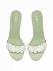 SEQUIN DECOR HEELED SANDALS