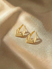 18K GOLD PLATED STAINLESS STEEL IRREGULAR DROP EARRINGS