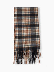 PLAID TASSEL SCARF