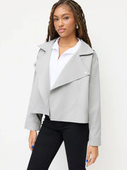 Collar Button Pocket Trench Coat