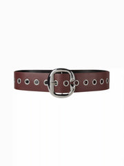 EYELET EMBELLISHED BUCKLE BELT