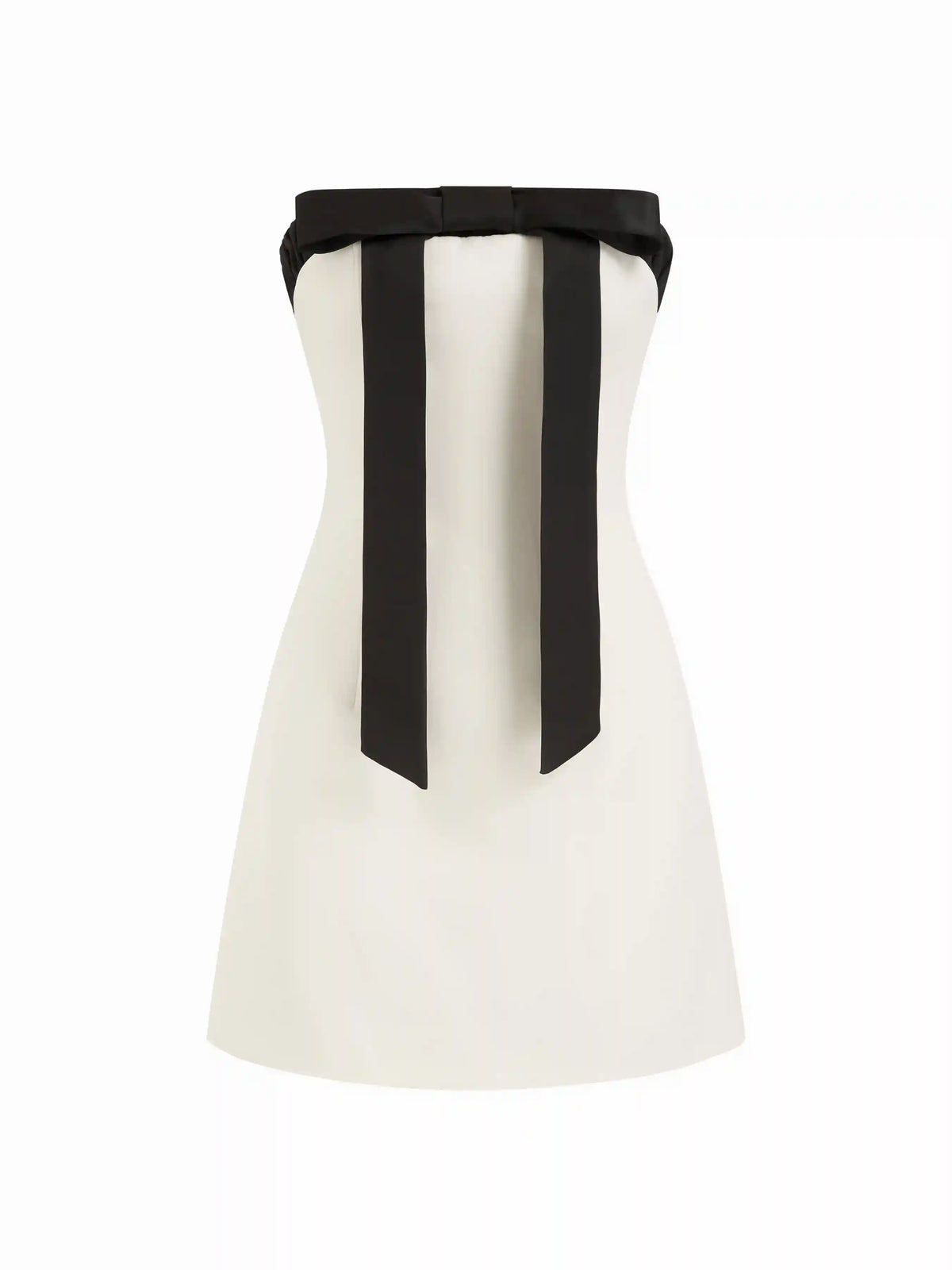 Bandeau Bowknot Mid Rise A-line Mini Dress