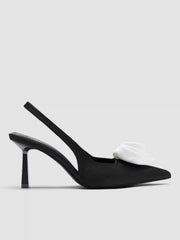ROSE SATIN SLINGBACK HEELS