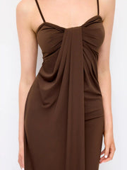 Twisted Straight Maxi Dress