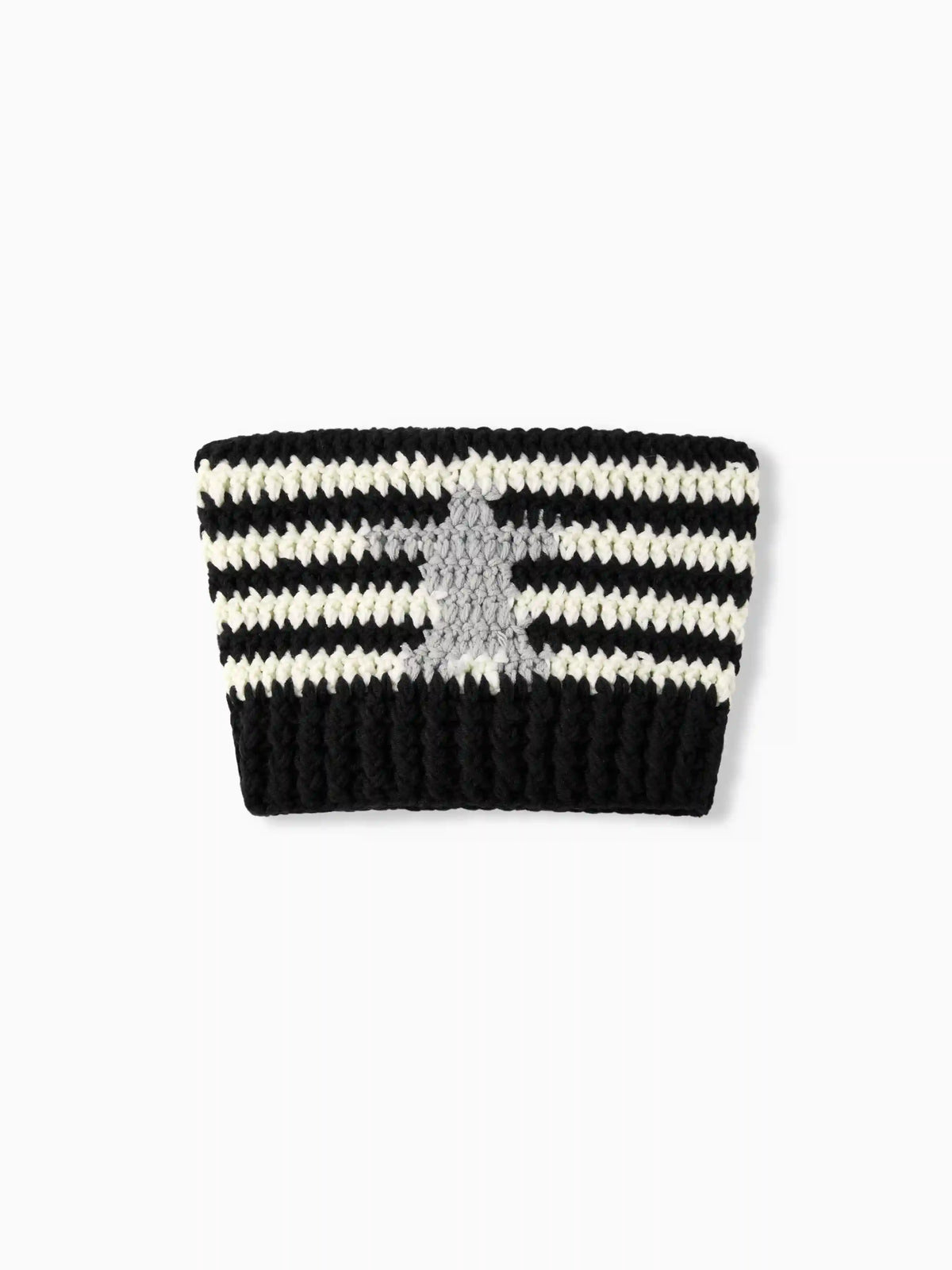 STAR STRIPE CAT EAR KNITTED BEANIE HAT