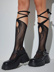 Lace Up Over the Calf Socks