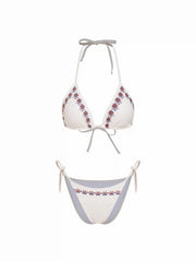 Aztec Halter Neckline Triangle Bikini Set