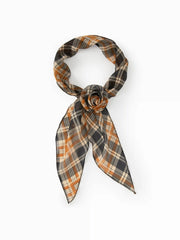 FLORAL DECOR PLAID SCARF