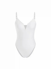 High Stretch V-neck Slim Fit One-piece Swimsuit