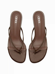 FLIP-FLOP KITTEN HEEL SANDALS