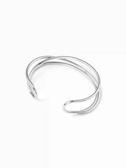 WAVE OPEN BANGLE BRACELET