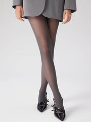 SILVER THREAD STRIPED TIGHTS