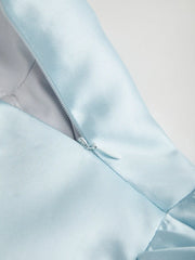 Satin Sculptural Halter Neckline Bowknot Mini Flared Dress
