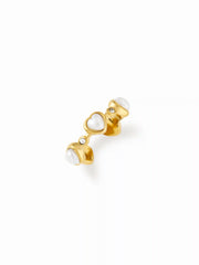 GEMSTONE HEART OPEN RING