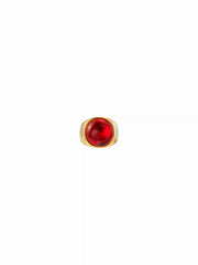 GEMSTONE 18K GOLD PLATED STAINLESS STEEL RING