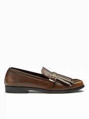 FRINGE ROUND TOE LOAFERS